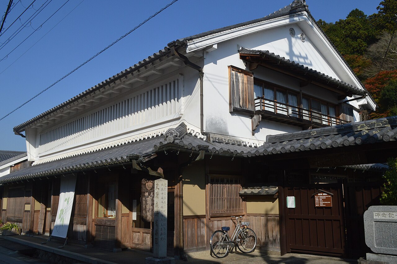 The white-walled, tile-roofed house at Morino Medicinal Herb Garden in Uda